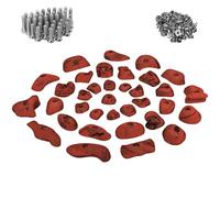 ALPIDEX 35 Prises Escalade avec Vis et Écrous Mur Pierre Blocs Set | Poignée, Accroche, Arbre, Bloc, Grip, Kit, Support, dès 3 ans, jusqu'à 200 kg, plastique, multicolore, montage