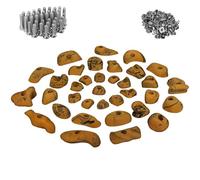 ALPIDEX 35 Prises Escalade avec Vis et Écrous Mur Pierre Blocs Set | Poignée, Accroche, Arbre, Bloc, Grip, Kit, Support, dès 3 ans, jusqu'à 200 kg, plastique, multicolore, montage