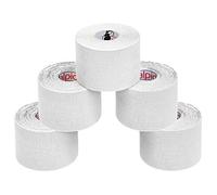 ALPIDEX 5 Rouleaux Ruban Adhésif de Kinésiologie Diverse Couleurs 5 m x 5,0 cm E -Book Exemples D'application Bandes Kinesiology Tape, Couleur:blanc