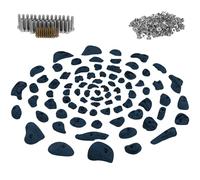 ALPIDEX 80 Prises Escalade avec Vis et Écrous Mur Pierre Blocs Set | Poignée, Accroche, Arbre, Bloc, Grip, Kit, Support, dès 3 ans, jusqu'à 200 kg, plastique, multicolore, montage