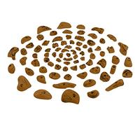 ALPIDEX 80 Prises Escalade Mur Pierre Extérieur Intérieur 6-10 m² | Poignée, Accroche, Arbre, Bloc, Grip, Kit, Support, dès 3 ans, jusqu'à 200 kg, vis incluses, plastique, multicolore