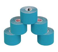 ALPIDEX Bande Kinésiologie La lumière Bleue 5 Rouleaux 5m x 5cm Strap Sport | Ruban élastique, imperméable, sans latex, coton, respirant, taping, genou, cheville, tendon, dos, épaule, poignet, coude