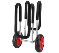 ALPIDEX Chariot Transport Sup Stand Up Paddle Board Ø 25 cm Roues Larges | Trolley, Aluminium, Sangle, Plage, Kayak, Surf, Pliable, Mousse, Gonflable, Léger, Pneus
