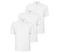 ALPIDEX Lot de 3 Polos Homme Polo Shirt Manches Courtes en Coton T-Shirt Classique Casual Uni S M L XL XXL 3XL 4XL 5XL, Taille:XXXL, Couleur:Blanc