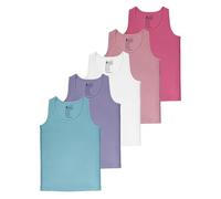 ALPIDEX Maillot de Corps Fille Lot de 5 Coton Débardeur Enfant 2-14 Ans | 100% Coton, Tricot de Peau, Marcel, Sous-Vêtement, Enfant, Basique, OEKO-TEX, Respirant, Doux, Quotidien, Lavable en Machine