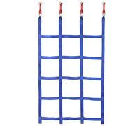 ALPIDEX Ninja Line 15 m Slackline Enfant Parcours Obstacles Anneaux | Échelle de Corde, Nœuds, Filet d'Escalade, Corde, Portique, Jardin, Extérieur, Extensible, dès 3 ans