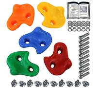 ALPIDEX Prises d'escalade Enfants, Capacité de Charge jusqu'à 200 kg, matériel de Fixation Inclus, différentes quantités Multicolores, Couleur:Mixed Colours, Unité d'emballage:5 pièces