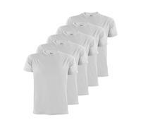 ALPIDEX T-Shirts Hommes Blanc Unis ࠃol Rond Lot de 5, Taille M,Cloud