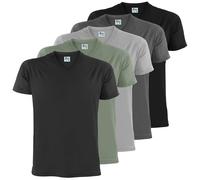 ALPIDEX T-Shirts Hommes col v Lot de 5 - Taille S M L XL XXL 3XL 4XL 5XL, Taille:xxl, Couleur:Storm