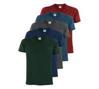 ALPIDEX T-Shirts Hommes Lot de 5 Col V 100% Coton Unis Basique Mens Tee Shirt Manches Courtes S M L XL XXL 3XL 4XL 5XL, Taille:XXL, Couleur:Earth