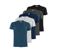 ALPIDEX T-Shirts Hommes Unis ࠃol Rond Lot de 5, Taille S,Water