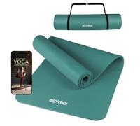ALPIDEX Tapis de Yoga 183 x 60 x 0.8 cm Matelas Sport Gymnastique E-Book Antidérapant sans Phtalates Sangle Transport Pilâtes Gym Aérobic Stretching Entraînement, Turquoise