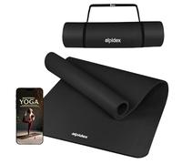 ALPIDEX Tapis de Yoga Épais 1,5 cm 3 Largeurs E-Book Matelas Sport Gymnastique Antidérapant sans Phtalates Sangle Transport Pilâtes Gym Aérobic Stretching Entraînement, Black, 190 x 60 x 1.5 cm