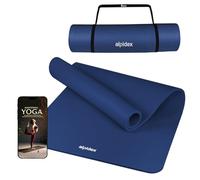 ALPIDEX Tapis de Yoga Épais 1,5 cm 3 Largeurs E-Book Matelas Sport Gymnastique Antidérapant sans Phtalates Sangle Transport Pilâtes Gym Aérobic Stretching Entraînement, Blue, 190 x 80 x 1.5 cm
