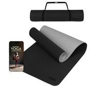 ALPIDEX Tapis Yoga 190 x 61 x 0.6 cm | 190 x 90 x 0.6 cm E-Book Matelas Sport Gymnastique Antidérapant sans Phtalates Pilâtes Gym Aérobic Stretching, Black/Grey, 190 x 61 x 0.6 cm