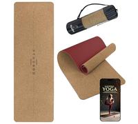 ALPIDEX Tapis Yoga Liège 183x61x0,6 cm E-Book Antidérapant Pilates | 6 mm, Sans Substances Nocives, Sac de Transport, TPE, Méditation, Durable, Mat, Gymnastique, Lignes de Repère
