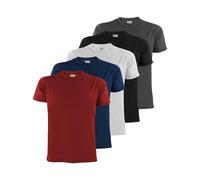 ALPIDEX Tee Shirt Homme S-5XL Lot de 5 Basique Manches Courtes 100% Coton | 175 g/m², Manches Courtes, Coupe Droite, OEKO-TEX, Respirant, Lavable Machine, Sport, Coton, Basique, Confort, Travail, Doux