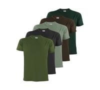ALPIDEX Tee Shirt Homme S-5XL Lot de 5 Basique Manches Courtes 100% Coton | 175 g/m², Manches Courtes, Coupe Droite, OEKO-TEX, Respirant, Lavable Machine, Sport, Coton, Basique, Confort, Travail, Doux