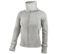 ALPIDEX Veste Polaire Femme Chaude Douce Col Haut Zippé Automne Hiver Printemps Manches Longues Pull Fourrure Doux Confort Outdoor Randonnée, Taille:L, Couleur:Grey