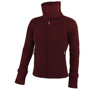 ALPIDEX Veste Polaire Femme Chaude Douce Col Haut Zippé Automne Hiver Printemps Manches Longues Pull Fourrure Doux Confort Outdoor Randonnée, Taille:XL, Couleur:bordeaux