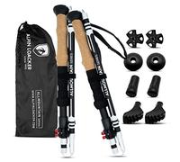 ALPIN LOACKER Bâtons de Trekking Pliables avec poignée en liège pour la Course à Pied, Le Sport Alpin et la Marche Nordique