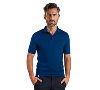 ALPIN LOACKER T-Shirt en Laine mérinos à Manches Courtes pour Homme - Anti-Transpiration - Haut Thermique Respirant et Polo, Polo Bleu, XL