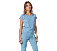 ALPIN LOACKER T Shirt en Laine mérinos pour Femme à Manches Courtes et Polo - Respirant - Séchage Rapide - pour Le Sport et la randonnée - T-Shirt et Haut Thermique,Bleu Clair, L