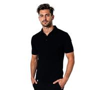 ALPIN LOACKER T Shirt Laine Mérinos pour Hommes de Randonnée en Tshirt Sport Manche Courte - Anti-Transpiration - Haut Thermique Respirant, Polo Noir M