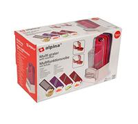 Alpina 871125241288 Râpe multifonction avec coque, acier inoxydable, Multi Couleur, 13,7 x 10 x 22,5 cm