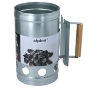 Alpina Accessoire de démarrage de feu, diamètre 16 cm x 27 cm - pour barbecue en métal - avec poignée - Rapide et facile à utiliser