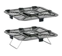 alpina Air Fryer Double XXL - Airfryer 11L - Friteuse à air chaud avec 2 paniers - Four duo pour 8 personnes - Écran pliable - Fonction minuterie jusqu’à 60 minutes - Température 60-200°C - Noir