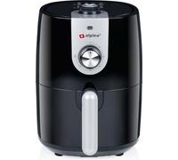 alpina Airfryer 2L Friteuse à air chaud 900W Température réglable de 80 à 200 °C pour 2 à 3 personnes Minuterie jusqu'à 60 min Compatible lave-vaisselle Métal noir