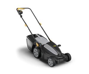 Alpina AL1 38 E Tondeuse Électrique 1400 W, Réglage Centralisé Hauteur | Pour petits jardins. Poignée repliable, rangement compact, poignée de transport et faible émission sonore