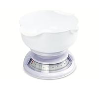 alpina Balance de Cuisine avec Bol - Balance Analogique - Jusqu'à 5 kg - Blanc