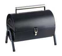 alpina Barbecue Charbon de Bois Barbecue de Table - Portable BBQ à Charbon - Compact et Léger - Barbecue Inox Charbon - Idéal pour Jardin et Camping - Noir