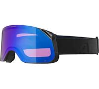 ALPINA Blackcomb Q Lunettes de ski élégantes pour homme et femme, anti-buée, circulation d'air efficace, verre miroir, noir mat