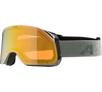 ALPINA BLACKCOMB Q - Masque de ski stylé pour femmes et hommes, anti-buée, circulation d’air efficace, verre miroité, black matt