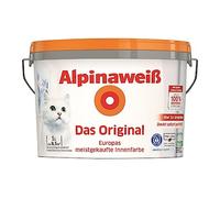 Alpina Blanc L'original - Peinture murale blanche parfaitement couvrante et riche - Avec formule anti-éclaboussures - 1 litre
