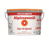 Alpina Blanc L'original - Peinture murale blanche parfaitement couvrante et riche - Avec formule anti-éclaboussures - 11 litres