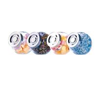 Alpina Bocal Verre - Lot de 4 Bocaux 200 ml avec Couvercle à Vis - Bocal Epices