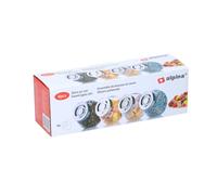 alpina | bocaux de rangement en verre avec couvercle | ensemble de 4 bocaux en verre avec couvercle | bocaux à épices | bocaux à bonbons |