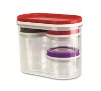 alpina boîtes à provisions 90/230/970 ml transparent 4-pièces