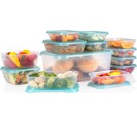 alpina Boîtes fraîcheur avec couvercle 13 pièces Barquettes pour la préparation des repas 8x 500ML, 2x 1000ML, 2x 1150ML, 1x 6800ML - Résistant au micro-ondes, au congélateur et au lave-vaisselle