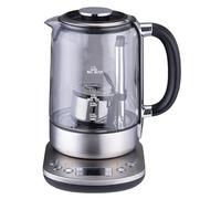 alpina Bouilloire avec Infuseur - 1,7 L - 2200 W - Bouilloire Électrique - Théière - Maintien au Chaud - Thermostat Réglable - Affichage Numérique - Acier Inoxydable - Verre