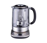 alpina Bouilloire avec Infuseur - 1,7 L - 2200 W - Bouilloire Électrique - Théière - Maintien au Chaud - Thermostat Réglable - Affichage Numérique - Acier Inoxydable - Verre