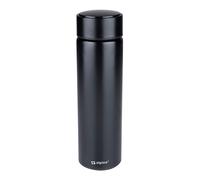 alpina Bouteille isotherme numérique 480 ml pour boissons froides et chaudes - Affichage numérique de la température - Avec filtre SUS304 - Fermeture anti-fuite - Noir - Acier inoxydable