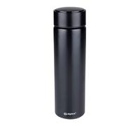 alpina Bouteille isotherme numérique 480 ml pour boissons froides et chaudes - Affichage numérique de la température - Avec filtre SUS304 - Fermeture anti-fuite - Noir - Acier inoxydable