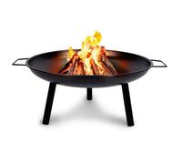 Alpina Brasero Extérieur Ø60 cm Incinérateur de Jardin sur Pied - Facile à Transporter avec Poignées - Décoration Jardin et Terrasse Extérieurs - Acier Au Carbone, Noir