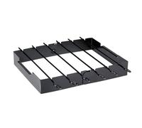 Edco Eindhoven B.V. Alpina Brochettes pour barbecue avec support - Brochettes avec 6 brochettes en métal env. 35 cm - Accessoires de barbecue pour viande, poisson et légumes - Outil de barbecue - Noir