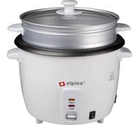 Alpina BSJ18-ZPDA Cuiseur à Riz avec témoin Lumineux de Cuisson et de Chaleur Blanc 1,8 l 700 W